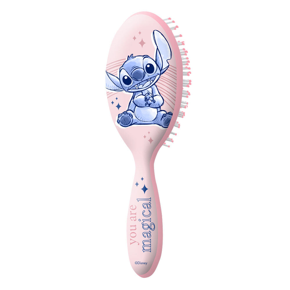 Cepillo de pelo Stitch Disney en diseño surtido azul y rosa - 3