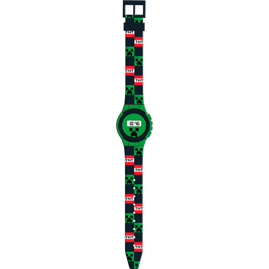 Reloj digital Minecraft verde con Creeper y estampado TNT - 2