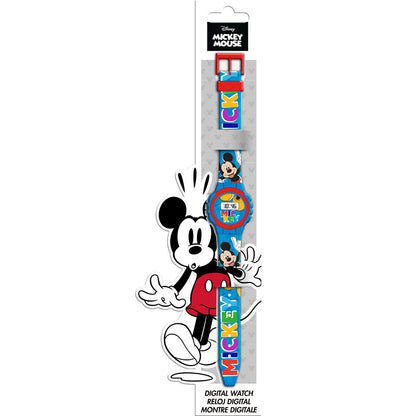 Reloj digital Disney Mickey Mouse azul y rojo