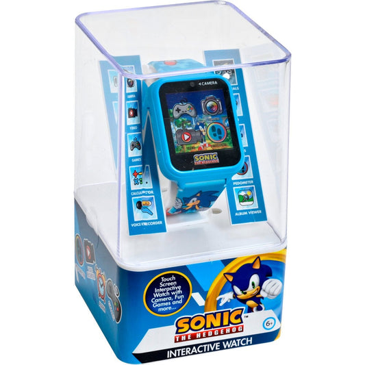 Reloj inteligente azul de Sonic The Hedgehog con cámara y pantalla táctil