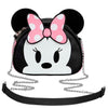 Bolso negro de Minnie Disney con lazo rosa y cadena plateada