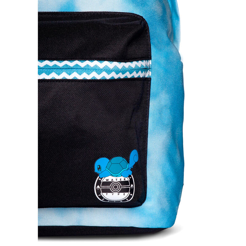 Mochila Pokémon Squirtle Evolutions azul con bolsillo frontal negro - 3