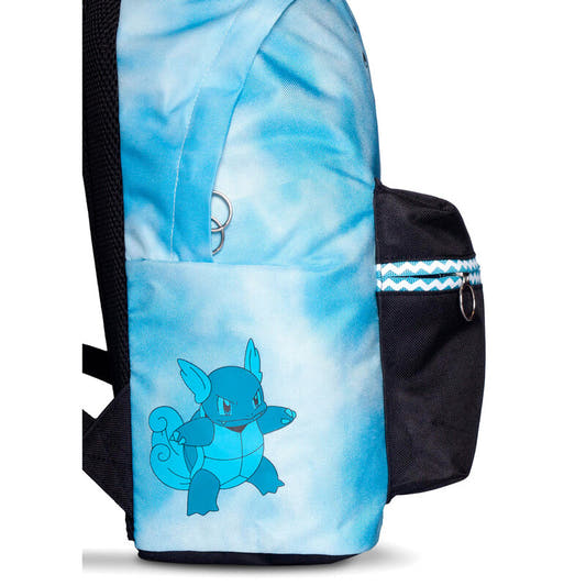 Mochila Pokémon Squirtle Evolutions azul con bolsillo frontal negro - 5