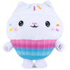 Peluche Muffin Cat blanco con cuerpo degradado rosa y azul
