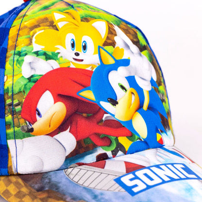 Gorra azul de Sonic The Hedgehog con Sonic, Tails y Knuckles - 5