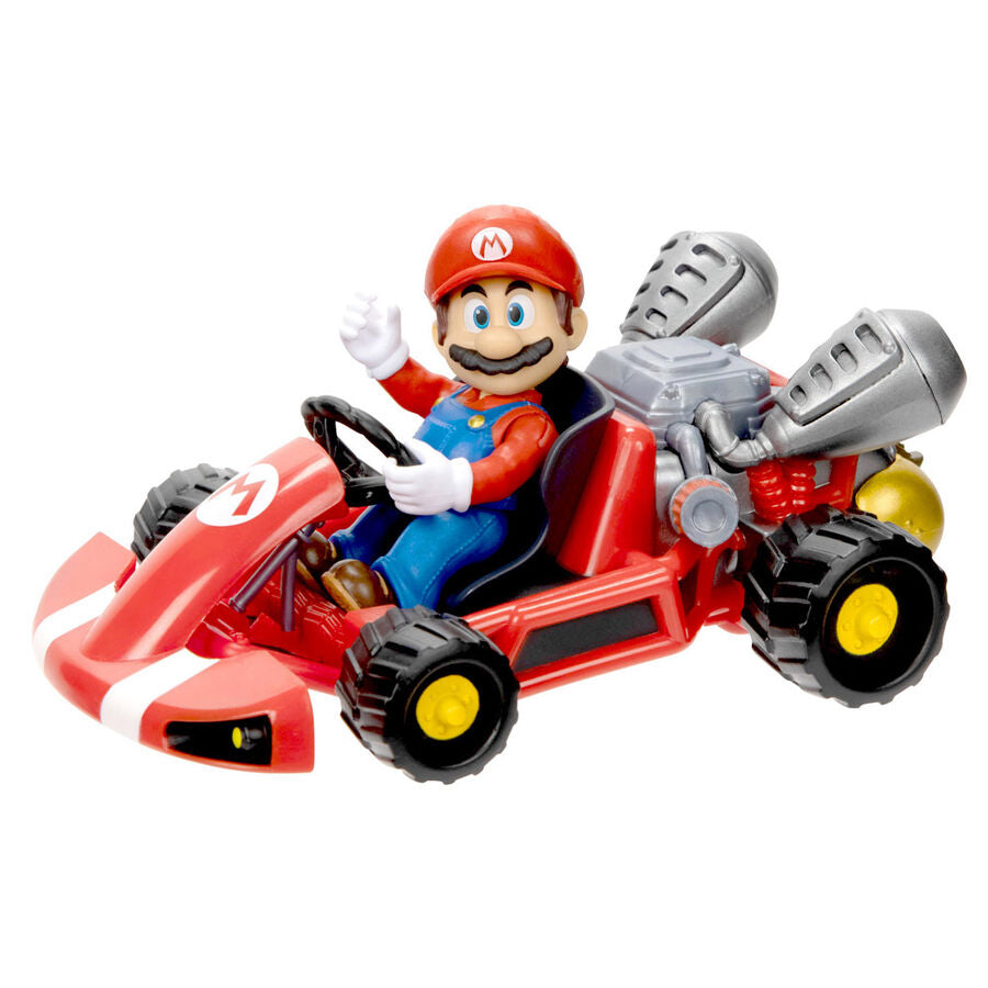 Figura de Mario de 7 cm con kart rojo de The Super Mario Bros. Movie - 2