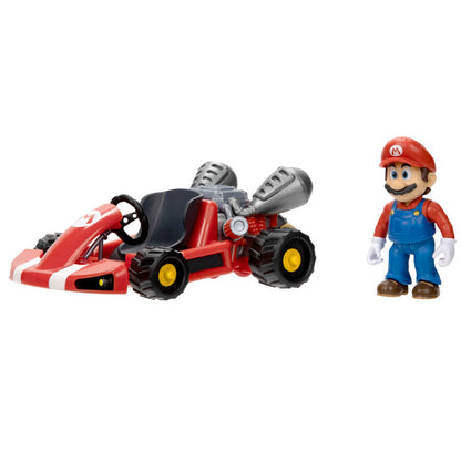 Figura de Mario de 7 cm con kart rojo de The Super Mario Bros. Movie - 3