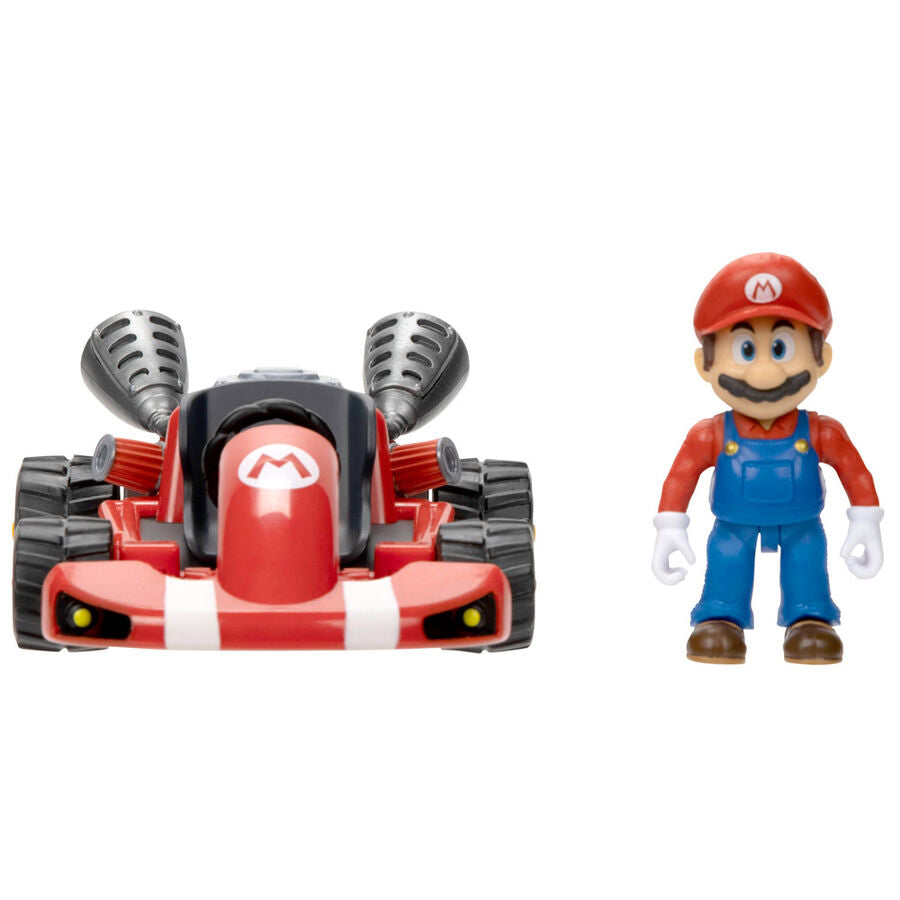 Figura de Mario de 7 cm con kart rojo de The Super Mario Bros. Movie - 4