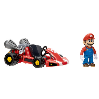 Figura de Mario de 7 cm con kart rojo de The Super Mario Bros. Movie - 5