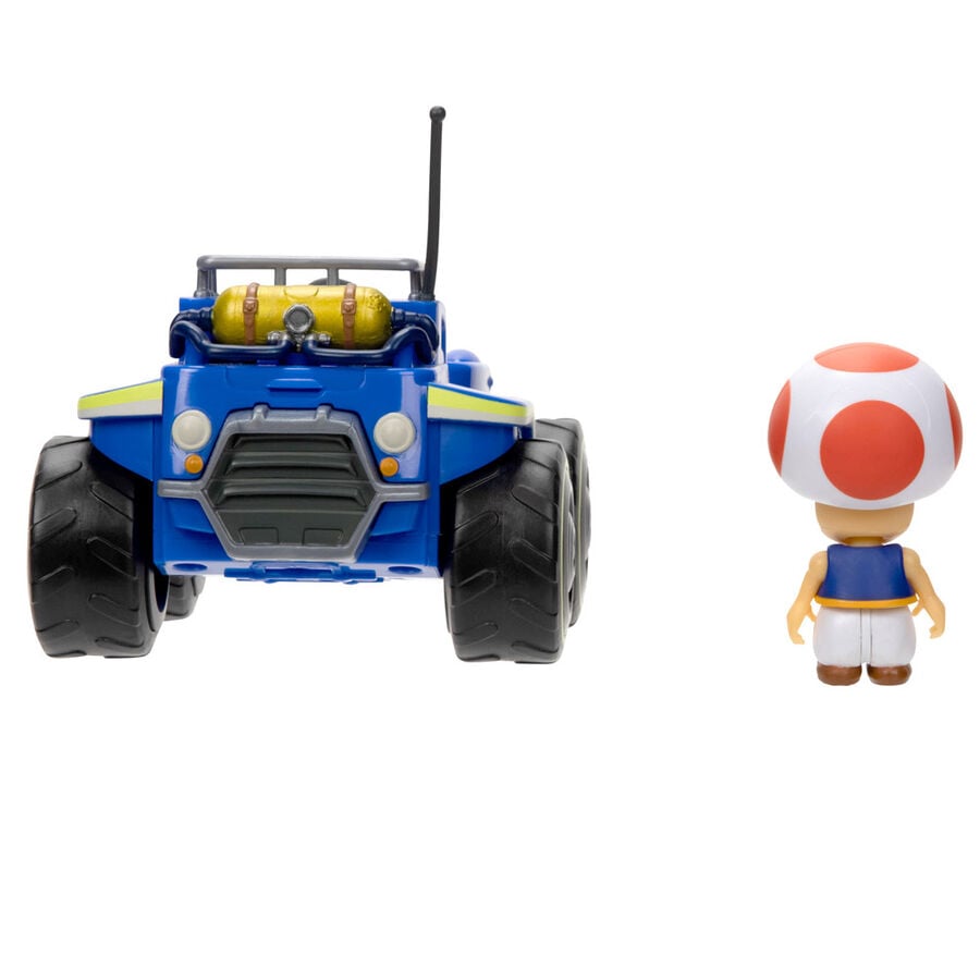 Figura de Toad en un kart azul de Mario Kart - 3