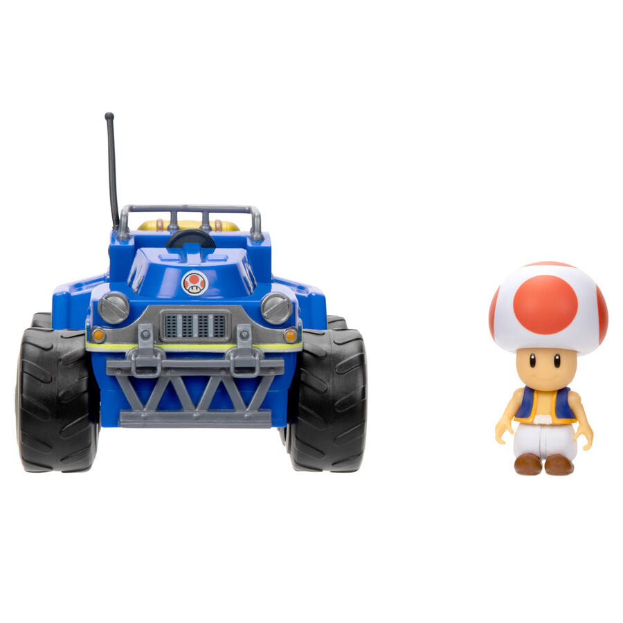 Figura de Toad en un kart azul de Mario Kart - 4