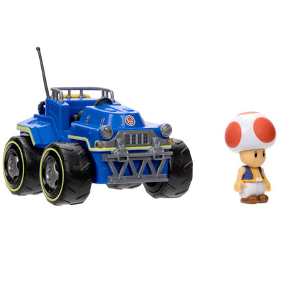 Figura de Toad en un kart azul de Mario Kart - 6