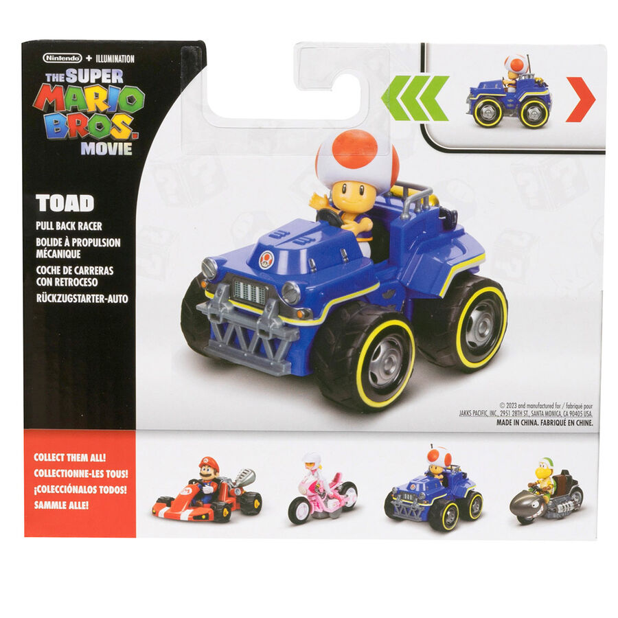Figura de Toad en un kart azul de Mario Kart - 9