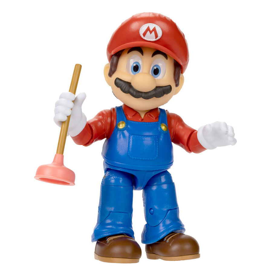 Figura de Mario de Super Mario Bros con desatascador