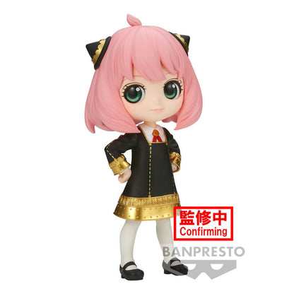 Figura Q Posket de Anya Forger con pelo rosa y vestido negro y dorado - 2