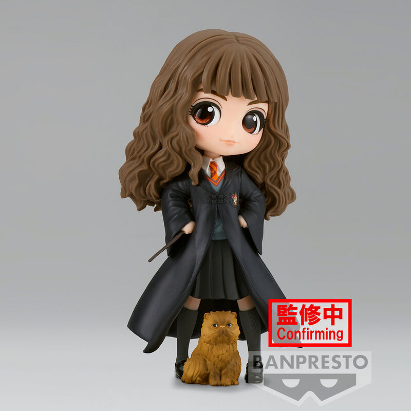 Figura Q Posket de Hermione Granger con túnica, varita y gato - 2