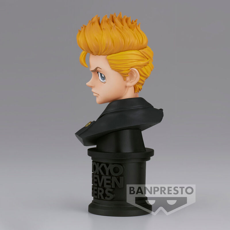 Figura busto de Takemichi Hanagaki de Tokyo Revengers sobre base negra - 4