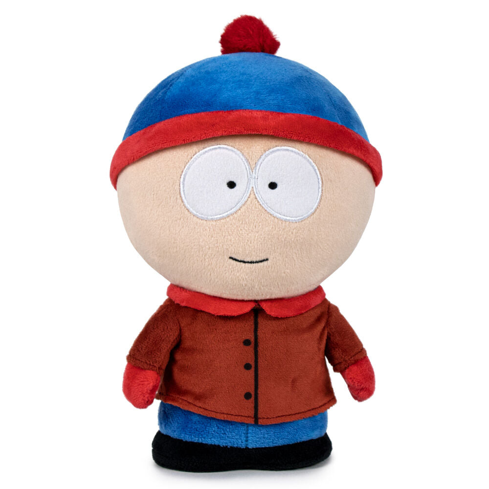 Peluche de Stan de South Park con gorro azul y chaqueta marrón