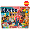 Caja de Cluedo Junior de Hasbro con tablero de doble cara y dos misterios