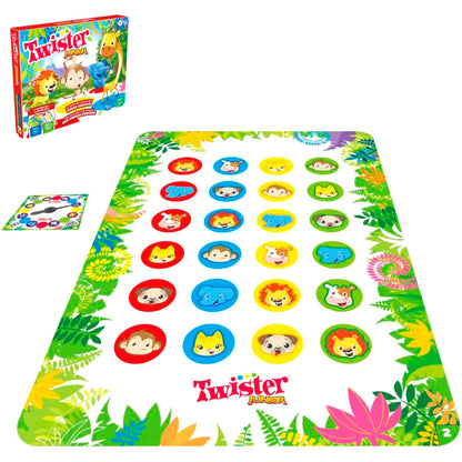 Caja del juego Twister Junior de Hasbro con animales y dos niveles - 2