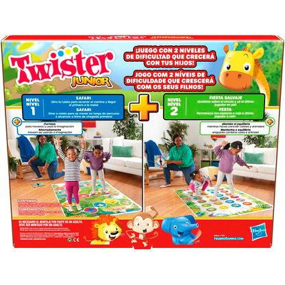 Caja del juego Twister Junior de Hasbro con animales y dos niveles - 3