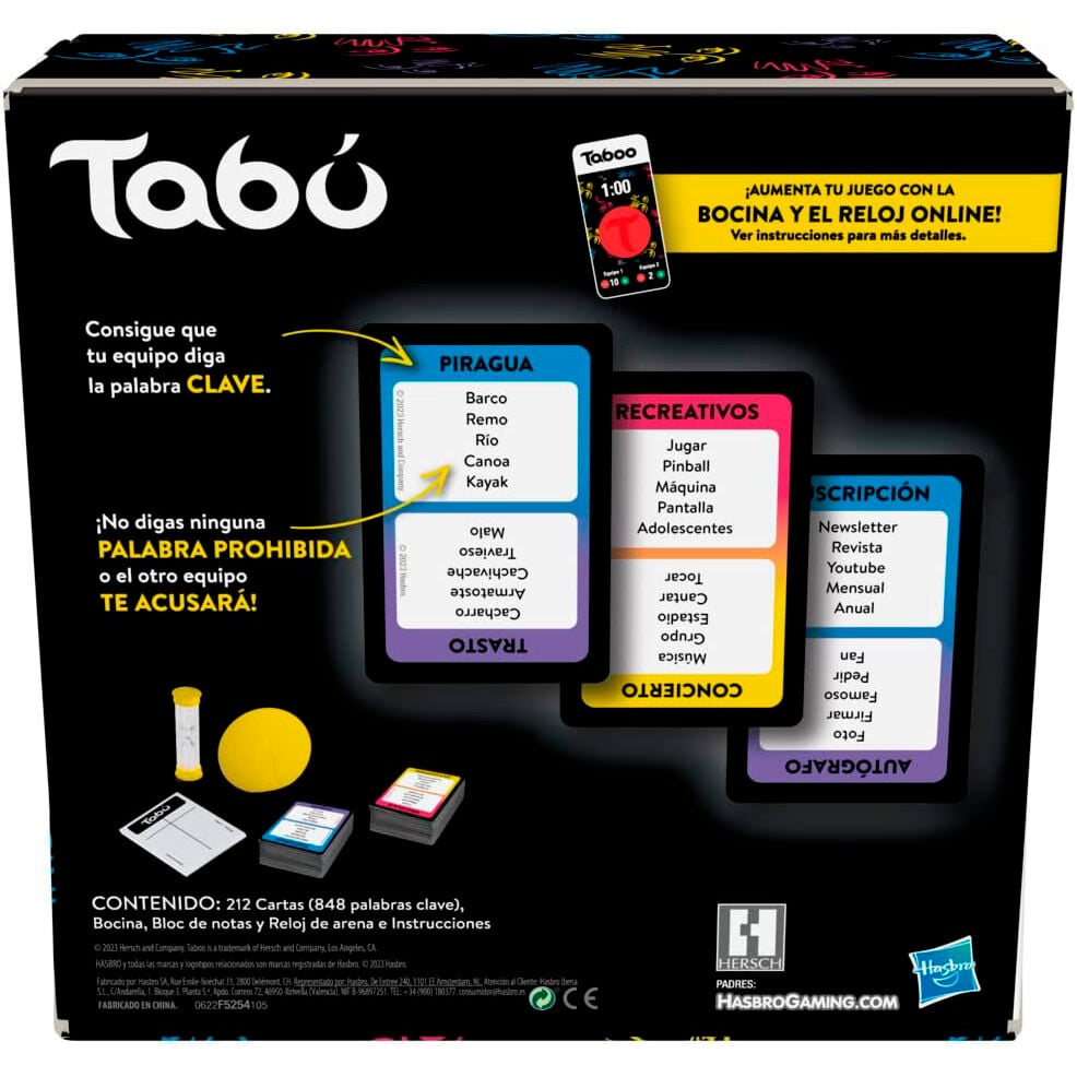 Caja del juego de mesa Tabú de HASBRO - 5