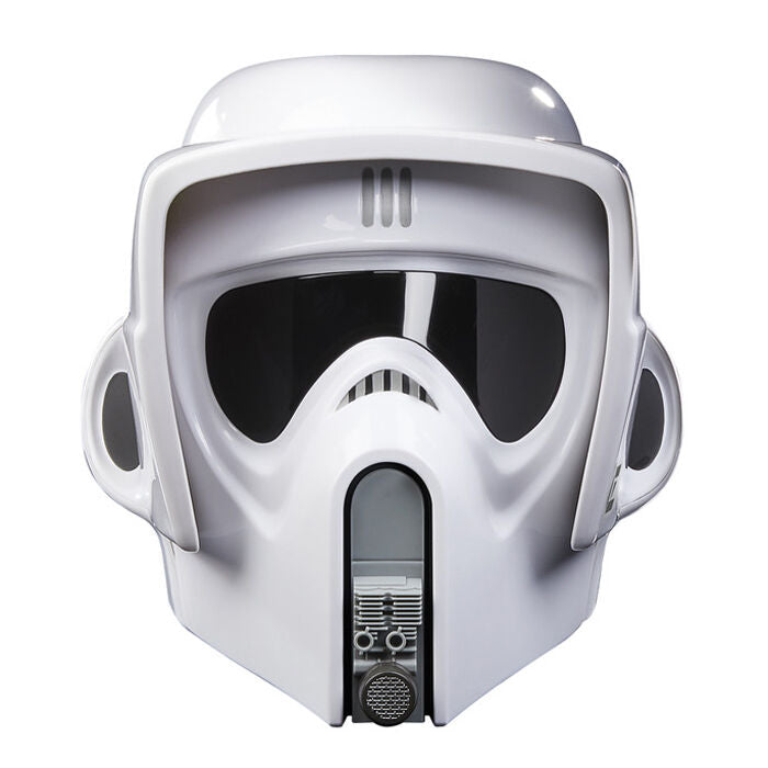 Casco electrónico blanco y negro de Scout Trooper de Star Wars