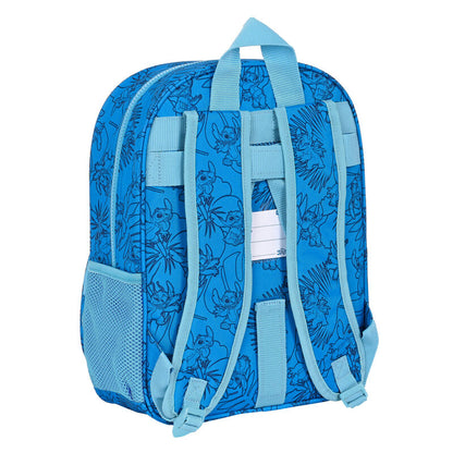 Mochila escolar azul de Stitch Disney con bolsillo frontal - 2
