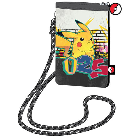 Bolso funda para smartphone de Pikachu Pokémon con cordón extraíble