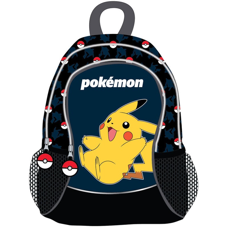 Mochila escolar Pokémon con Pikachu y Poké Balls