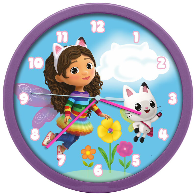 Reloj de pared azul y morado de Gabby's Dollhouse - 2