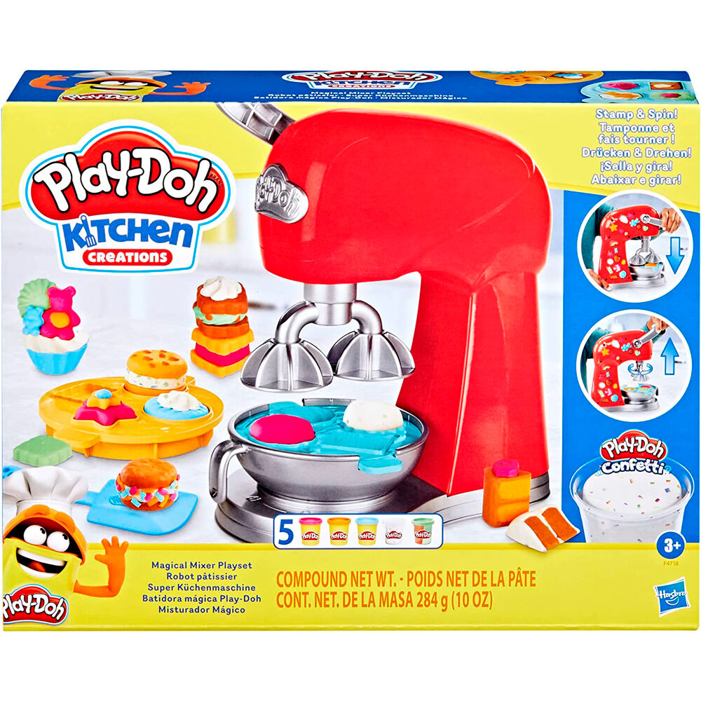 Batidora Mágica Play-Doh roja con moldes, accesorios y cinco botes de plastilina - 2