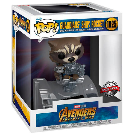 Figura Funko POP Deluxe de Rocket en la nave Guardians’ Ship