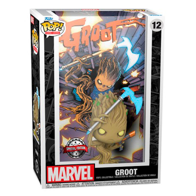 Figura FUNKO POP! Comic Covers de Groot en caja Marvel