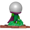 Figura Funko POP! Deluxe de Mysterio de Marvel con capa morada y base de humo verde