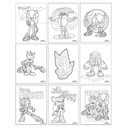 Set de papelería coloreable Sonic Prime con cuadernos, lápices y pegatinas - 3
