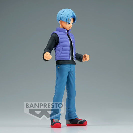 Figura de Trunks de Dragon Ball Super Super Hero con chaleco morado