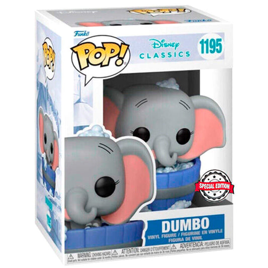 Figura Funko POP! de Dumbo Disney Exclusive con base azul y nubes blancas - 2