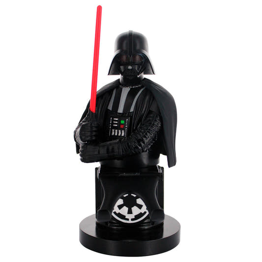 Soporte Cable Guy de Darth Vader con sable de luz rojo