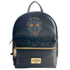 Mochila negra Disney Coco con calavera decorada y bolsillo frontal