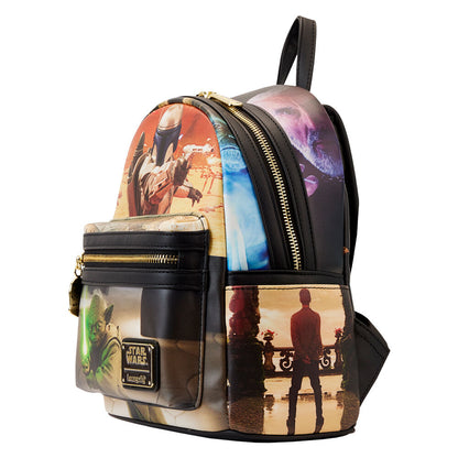 Mochila Loungefly de Star Wars El Ataque de los Clones con Yoda y Jango Fett - 5