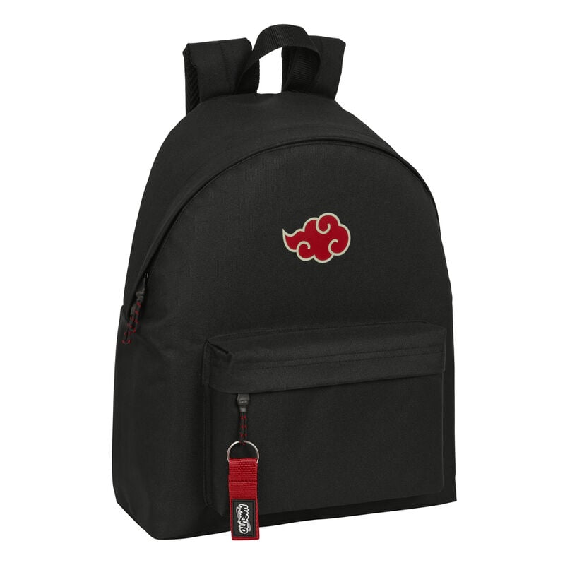 Mochila negra Naruto Shippuden con símbolo rojo de Akatsuki