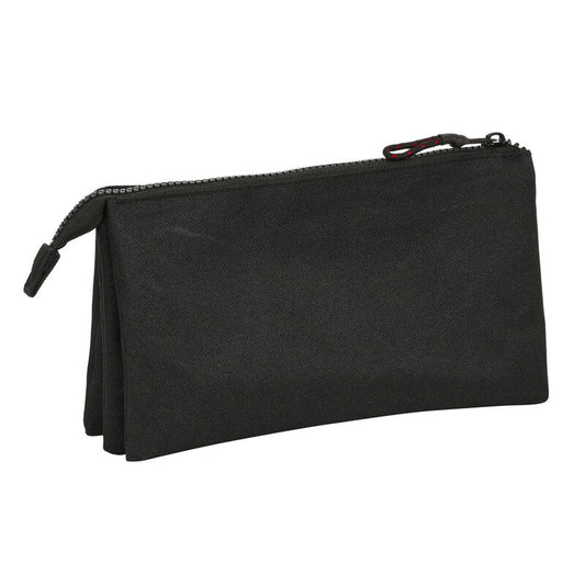 Portatodo triple negro SAFTA de Naruto Shippuden con nube roja de Akatsuki - 2