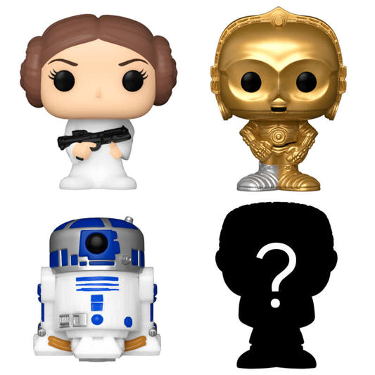 Blister Funko Bitty POP! Star Wars con Leia, R2-D2, C-3PO y figura misteriosa - 2