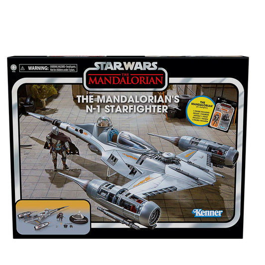 The Mandalorian N-1 Starfighter de The Black Series con figura y Grogu