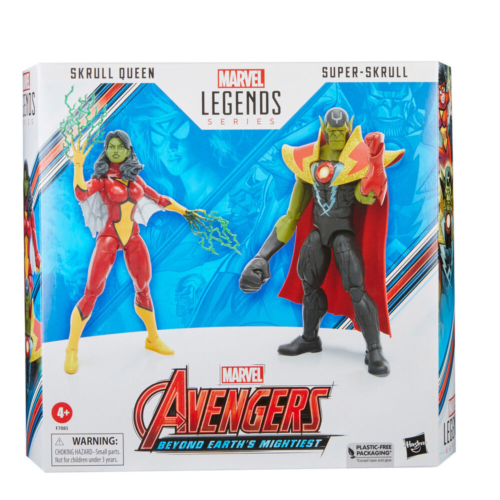 Figuras articuladas de Skrull Queen y Super Skrull Marvel de 15 cm - 2
