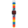 Reloj LED digital de Super Mario con correa multicolor
