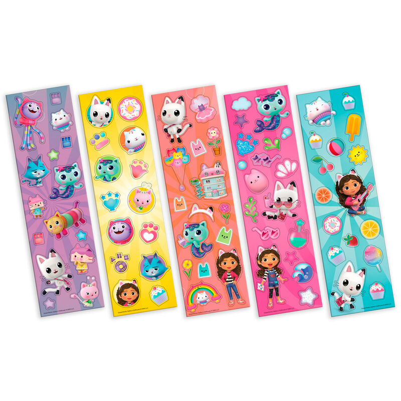 Set de 5 hojas de pegatinas removibles de Gabby's Dollhouse - 2