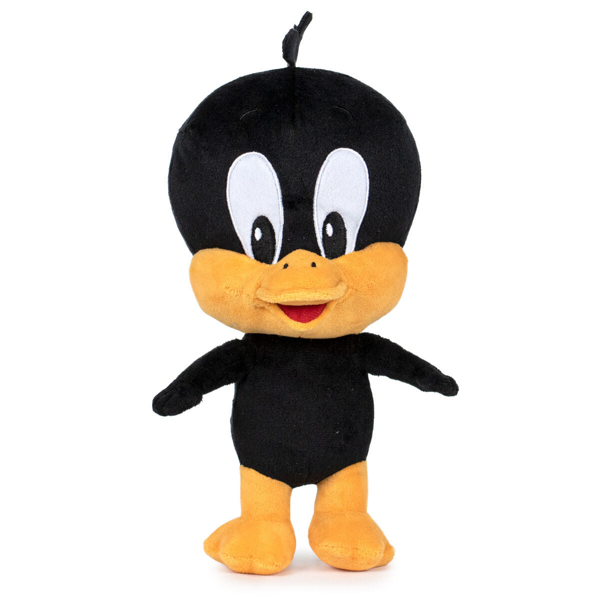 Peluche Pato Lucas Baby de Looney Tunes negro y naranja