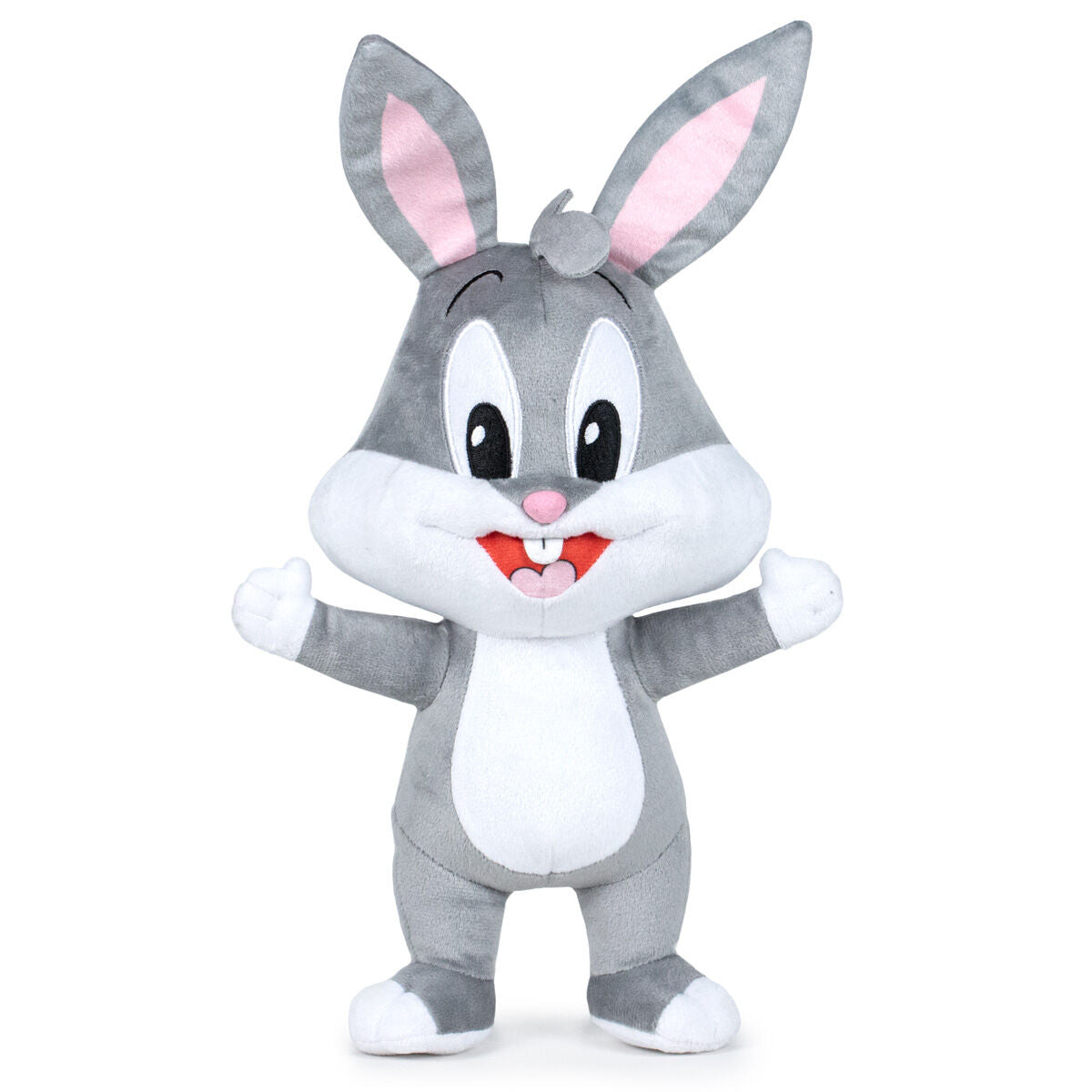Peluche Bugs Bunny Baby de Looney Tunes en gris y blanco
